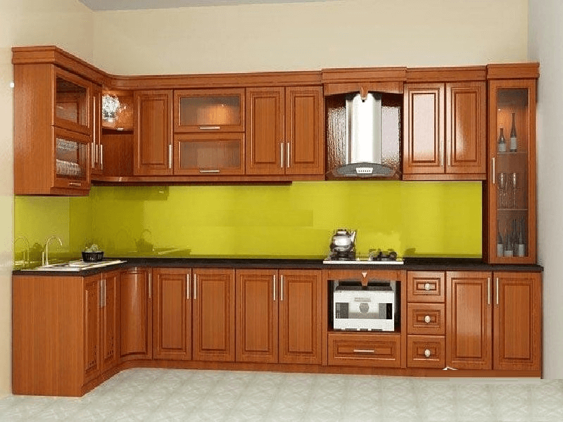 Dựa theo màu sắc để chọn tủ phù hợp không gian bếp
