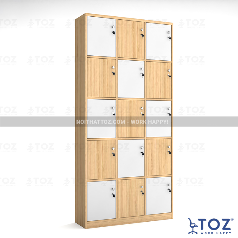 Tủ locker gỗ 15 ô LKG15-MS2