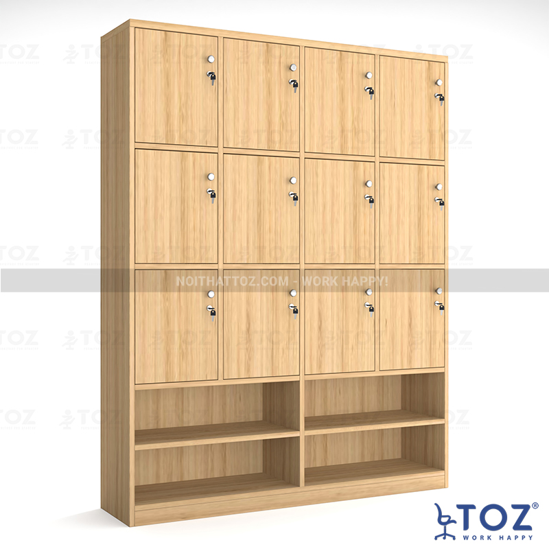 Tủ locker gỗ tư trang 12 ô LKT12