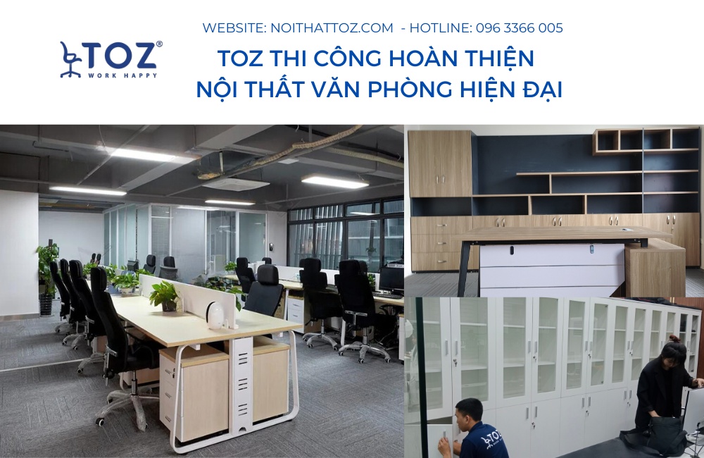 Dự án thi công nội hoàn thiện nội thất văn phòng tại Phòng Quản lý đô thị huyện Thanh Oai